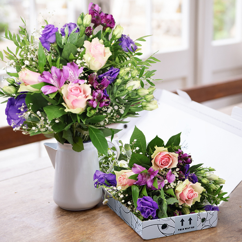 Affordable Letterbox Flowers - Flower Bouquet - Elegance - Pink - Next Day Flower Delivery UK - Blossoming Gifts