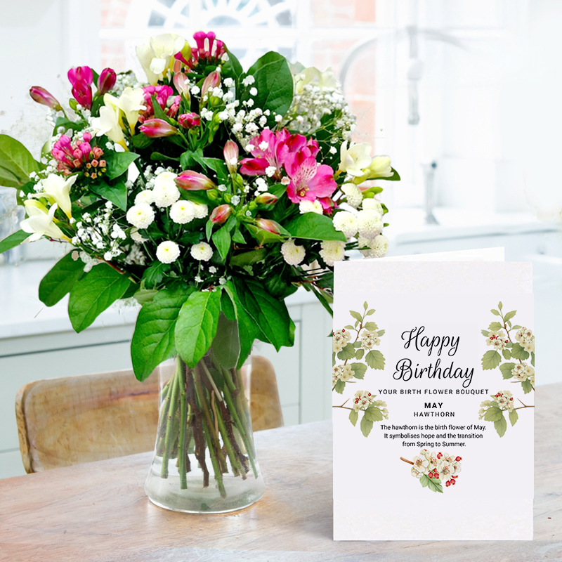 May Birth Flower Bouquet | Birthday Flowers | Next Day Flower Delivery UK - Blossoming Gifts