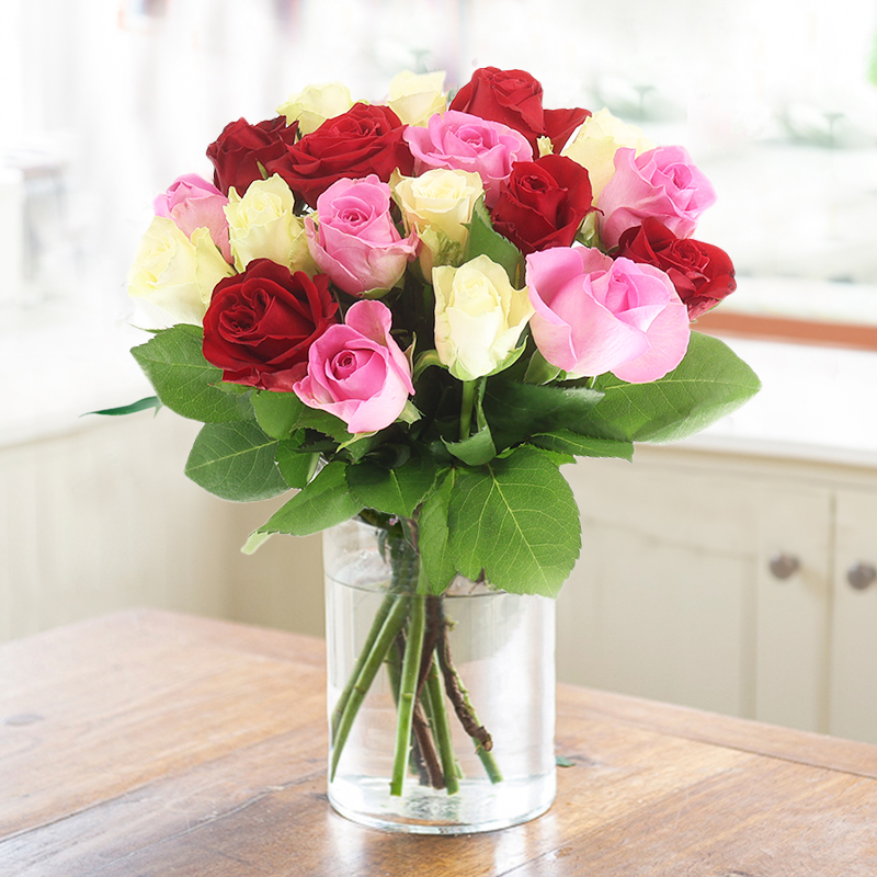 Roses Delivered - Bouquet 24-48 Mixed Roses - Next Day Flower Delivery UK - Blossoming Gifts