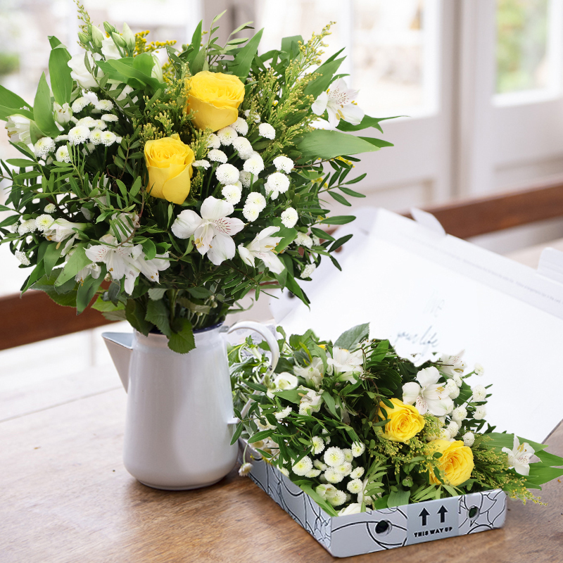 Affordable Letterbox Flowers - Flower Bouquet - Sunshine - Yellow - Next Day Flower Delivery UK - Blossoming Gifts