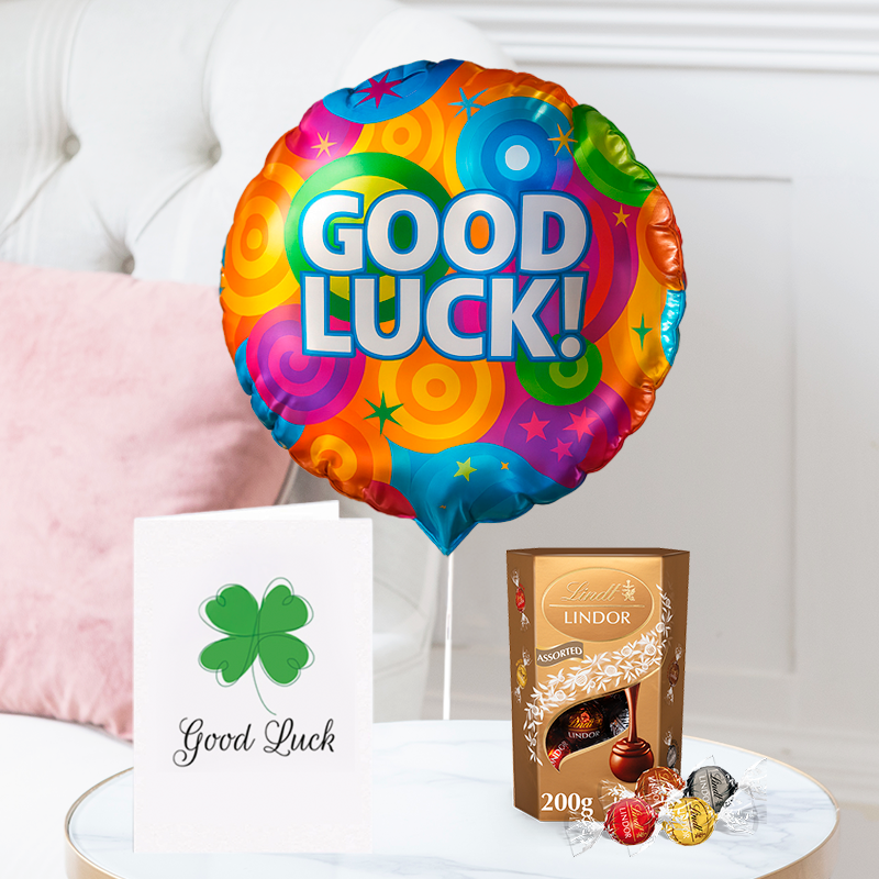 - Good Luck Balloon, Lindor Truffles & Good Luck Card - Next Day Flower & Gift Delivery UK - Blossoming Gifts