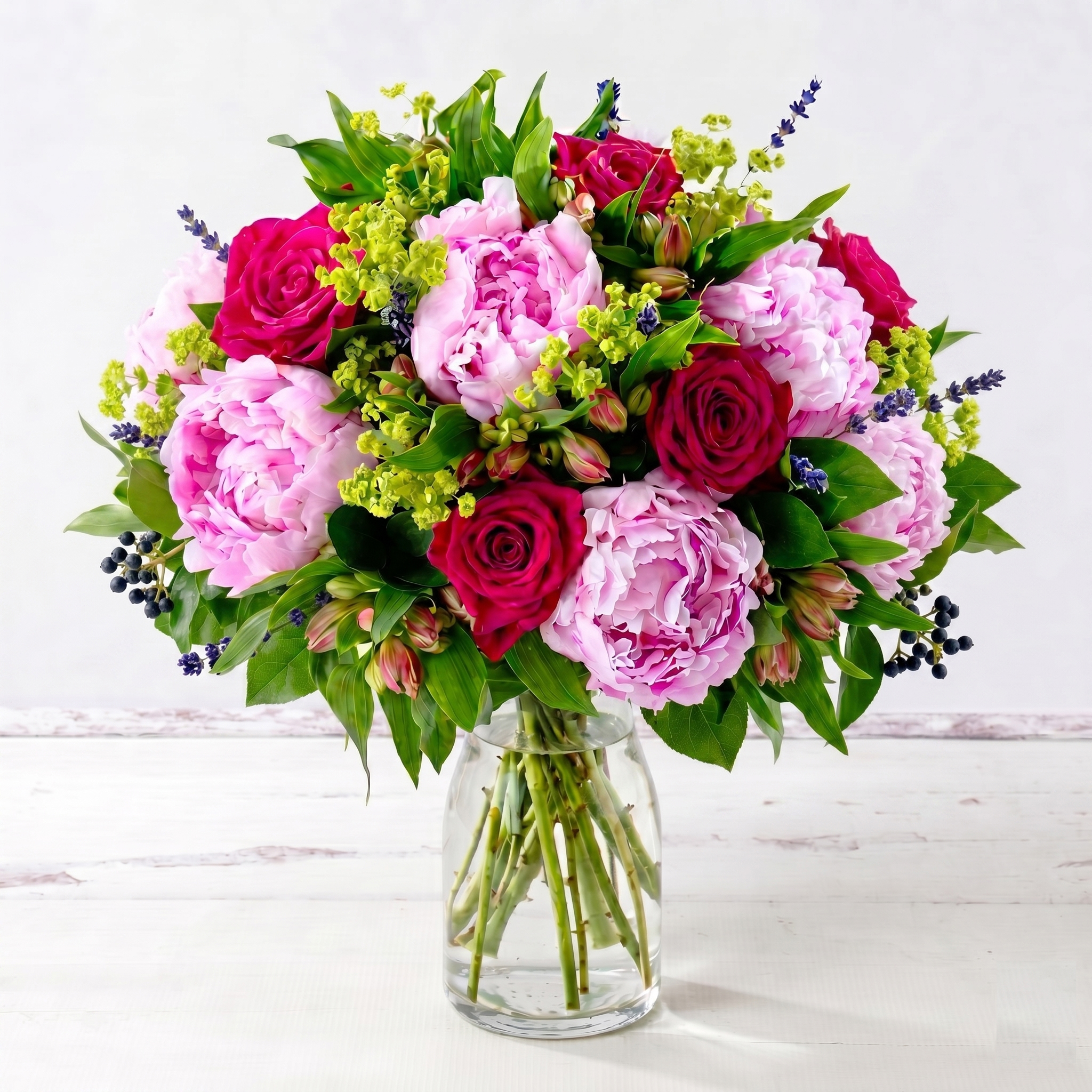 Pink Peonies & Roses – Fresh Peonies Delivered - Next Day Flower Delivery UK - Blossoming Gifts