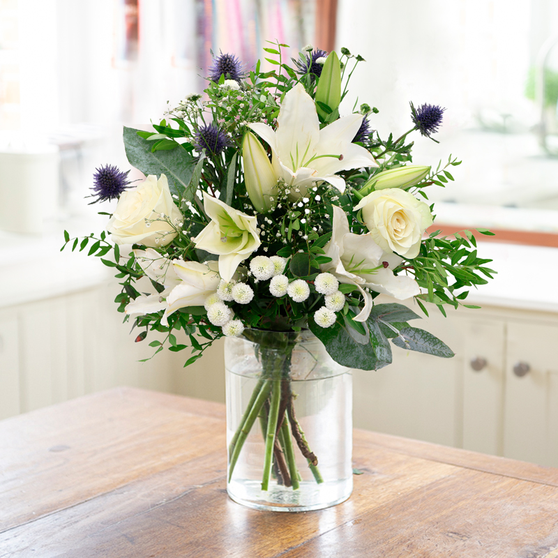 Affordable Flower Bouquet - Blue Serenity - Next Day Flower Delivery UK - Blossoming Gifts